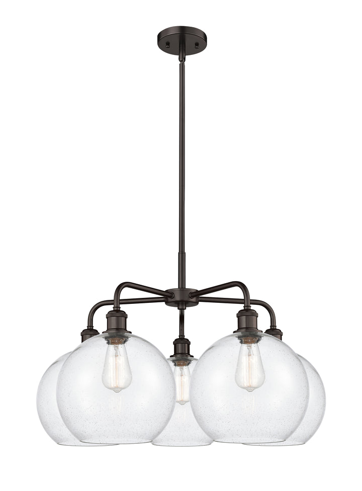 Innovations Lighting Athens 10" Chandelier Chandeliers Innovations Lighting Oil Rubbed Bronze Seedy ; Glass Type: Seeded 