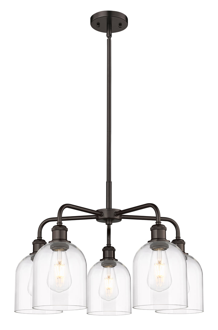 Innovations Lighting Bella 6" Chandelier Chandeliers Innovations Lighting Oil Rubbed Bronze Clear ; Glass Type: Clear 