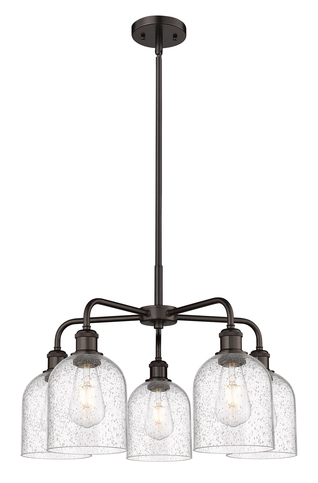 Innovations Lighting Bella 6" Chandelier Chandeliers Innovations Lighting Oil Rubbed Bronze Seedy ; Glass Type: Transparent 