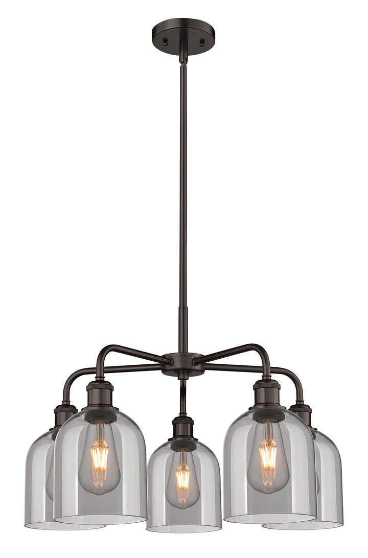 Innovations Lighting Bella 6" Chandelier Chandeliers Innovations Lighting Oil Rubbed Bronze Light Smoke ; Glass Type: Smoked 