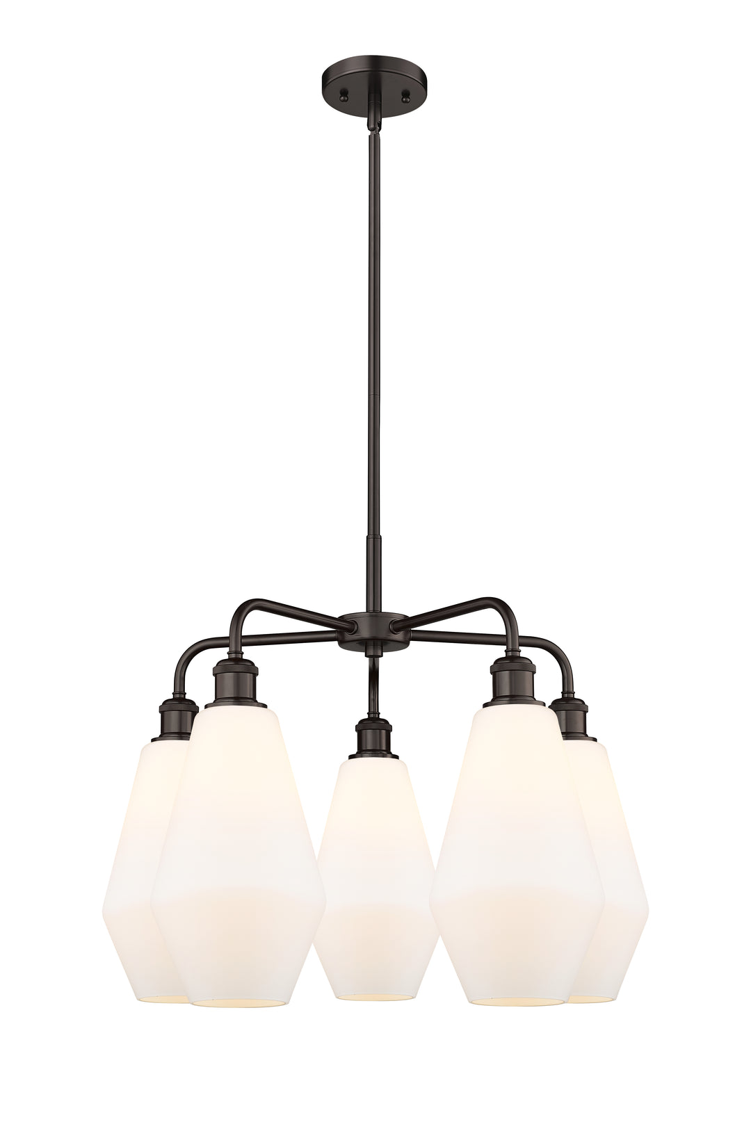 Innovations Lighting Cindyrella 7" Chandelier - Oil Rubbed Bronze Chandeliers Innovations Lighting Cased Matte White ; Glass Type: White  