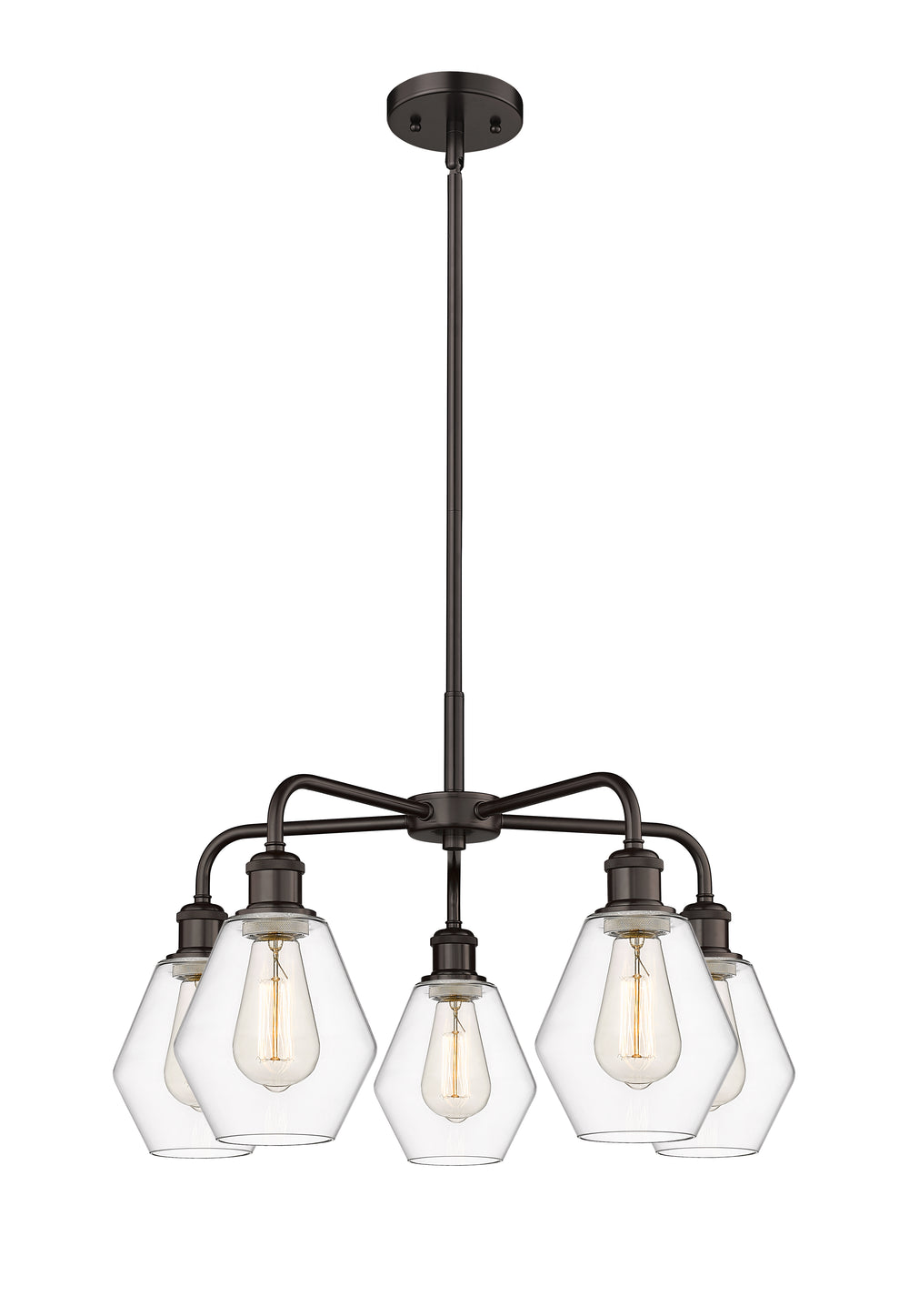 Innovations Lighting Cindyrella 6" Chandelier - Oil Rubbed Bronze Chandeliers Innovations Lighting Clear ; Glass Type: Clear  