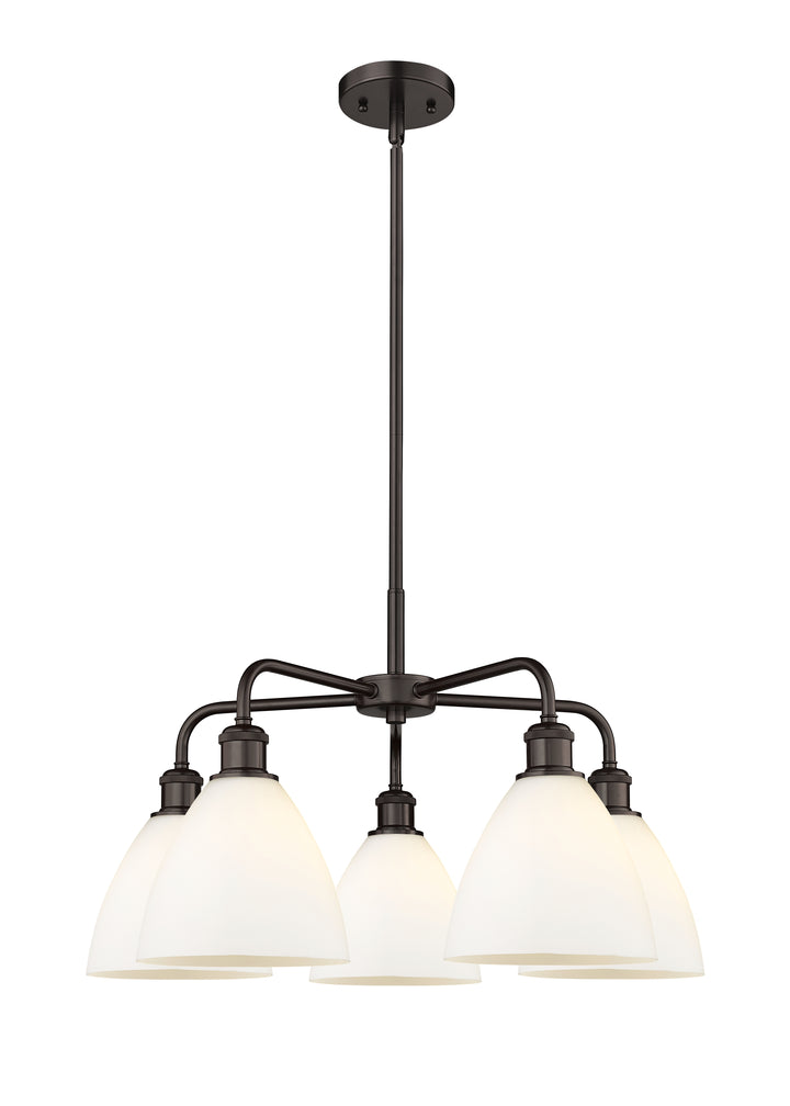 Innovations Lighting Bristol 7.5" Chandelier - Oil Rubbed Bronze Chandeliers Innovations Lighting Matte White ; Glass Type: White  