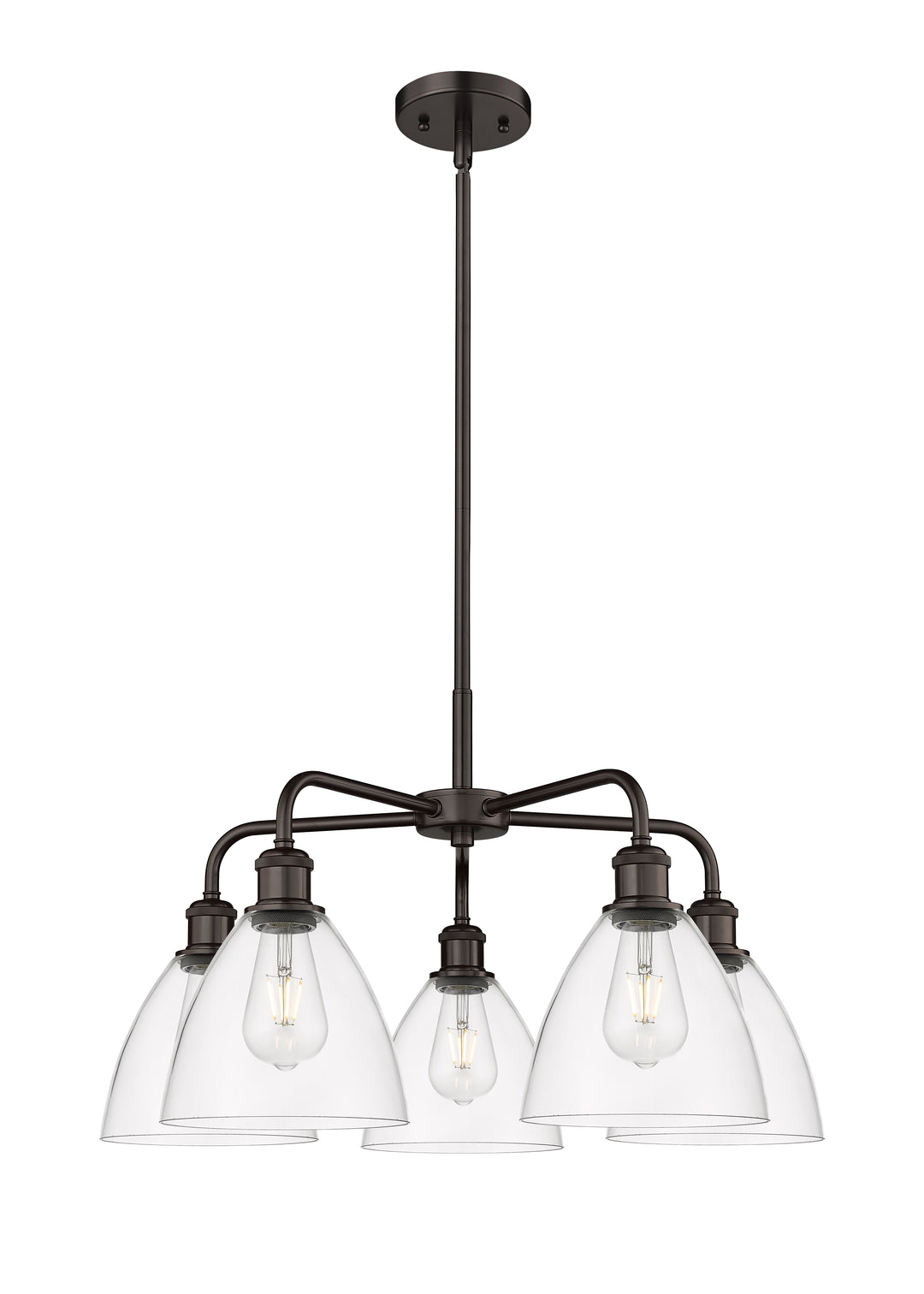 Innovations Lighting Bristol 7.5" Chandelier - Oil Rubbed Bronze Chandeliers Innovations Lighting Clear ; Glass Type: Clear  