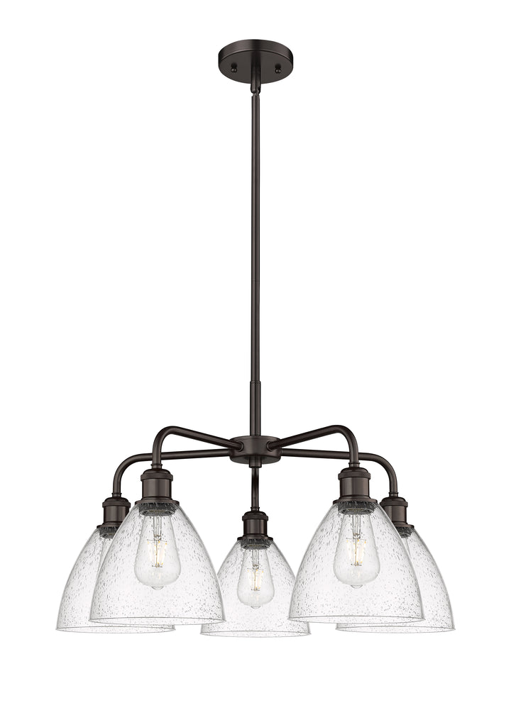 Innovations Lighting Bristol 7.5" Chandelier - Oil Rubbed Bronze Chandeliers Innovations Lighting Seedy ; Glass Type: Seeded  