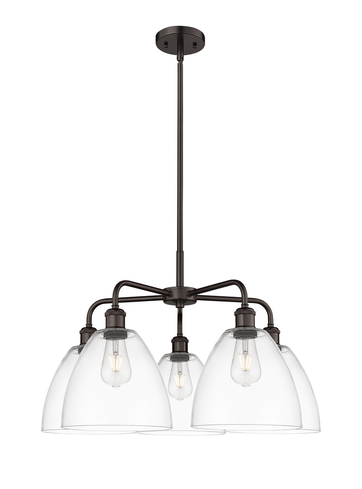 Innovations Lighting Bristol 9" Chandelier Chandeliers Innovations Lighting Oil Rubbed Bronze Clear ; Glass Type: Clear 