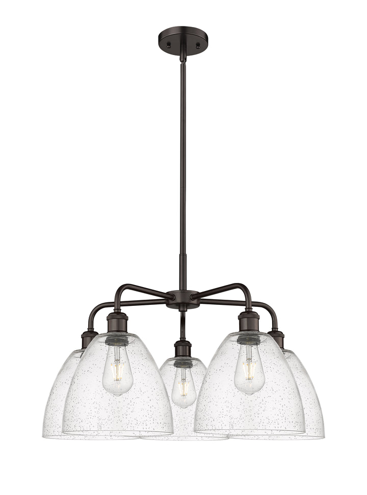 Innovations Lighting Bristol 9" Chandelier Chandeliers Innovations Lighting Oil Rubbed Bronze Seedy ; Glass Type: Seeded 