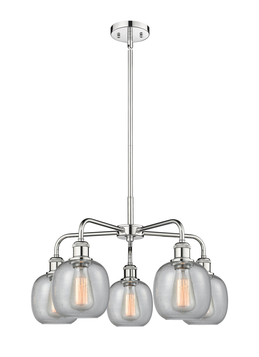 Innovations Lighting Belfast 6" Chandelier Chandeliers Innovations Lighting Polished Chrome Seedy ; Glass Type: Seeded 