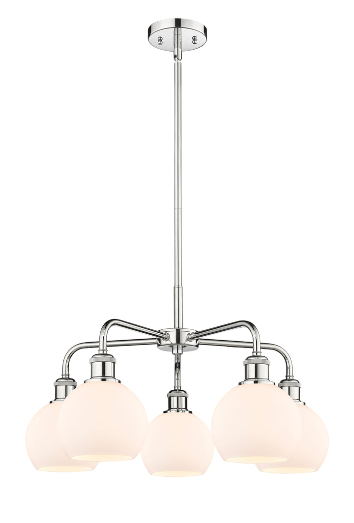 Innovations Lighting Athens 6" Chandelier Chandeliers Innovations Lighting Polished Chrome Matte White ; Glass Type: White 