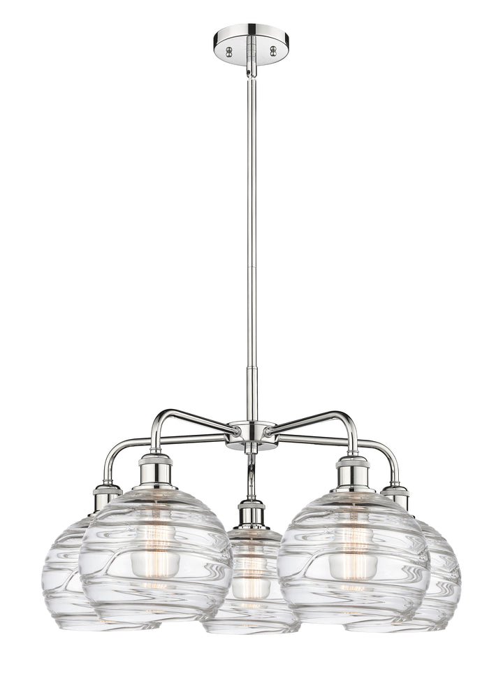 Innovations Lighting Athens Deco Swirl 8" Chandelier Chandeliers Innovations Lighting Polished Chrome Clear Deco Swirl ; Glass Type: Cleat 