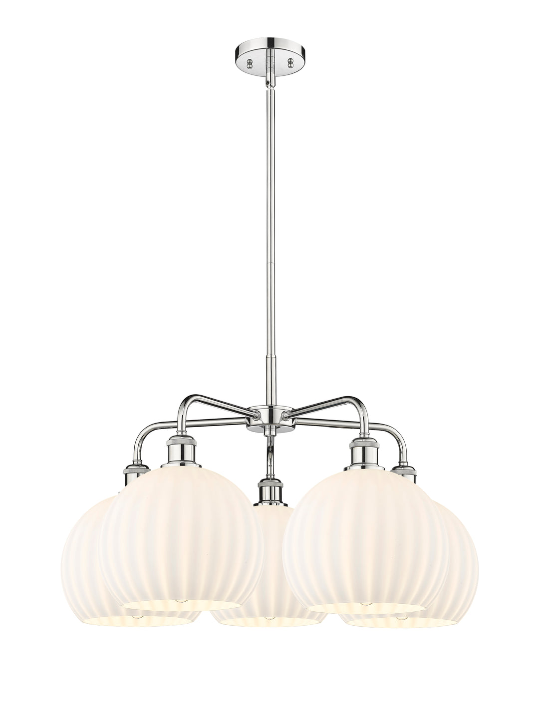 Innovations Lighting White Venetian 10" Chandelier - Polished Chrome Chandeliers Innovations Lighting White Venetian ; Glass Type: White  