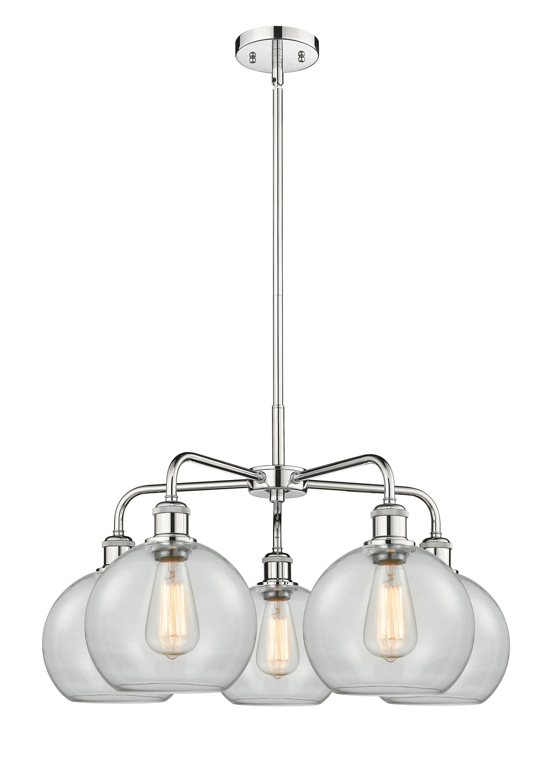 Innovations Lighting Athens 8" Chandelier Chandeliers Innovations Lighting Polished Chrome Clear ; Glass Type: Clear 