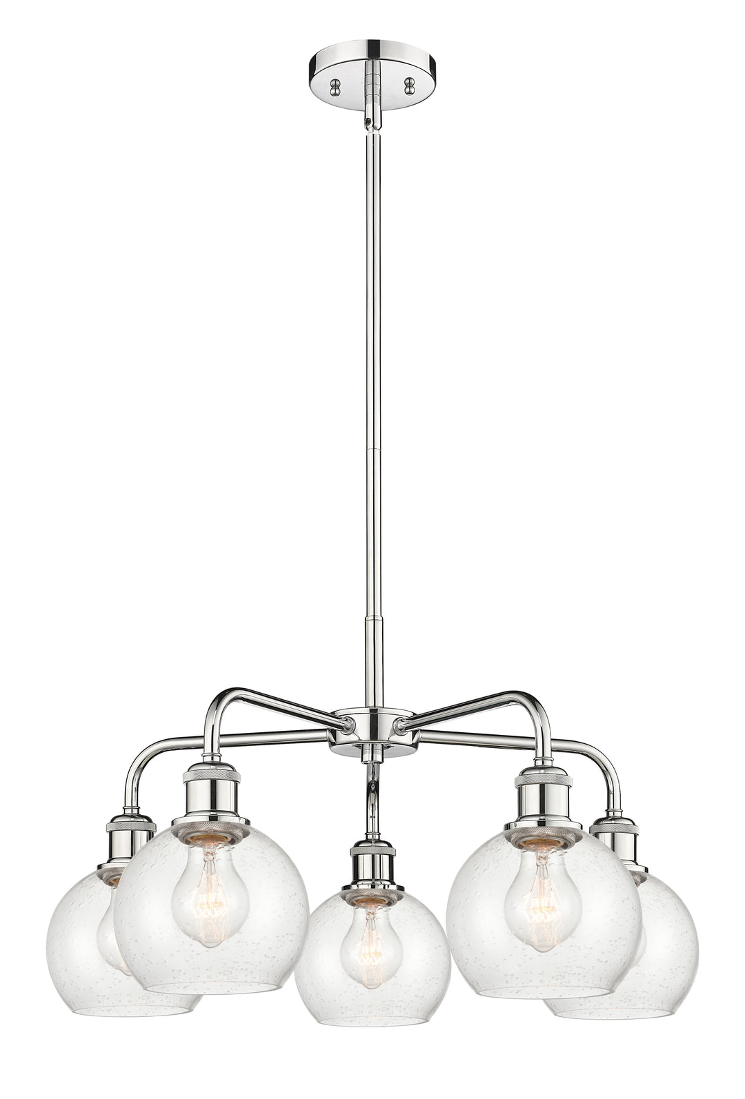 Innovations Lighting Athens 6" Chandelier Chandeliers Innovations Lighting Polished Chrome Seedy ; Glass Type: Seeded 