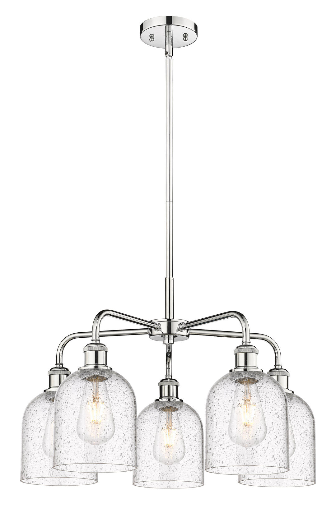 Innovations Lighting Bella 6" Chandelier Chandeliers Innovations Lighting Polished Chrome Seedy ; Glass Type: Transparent 