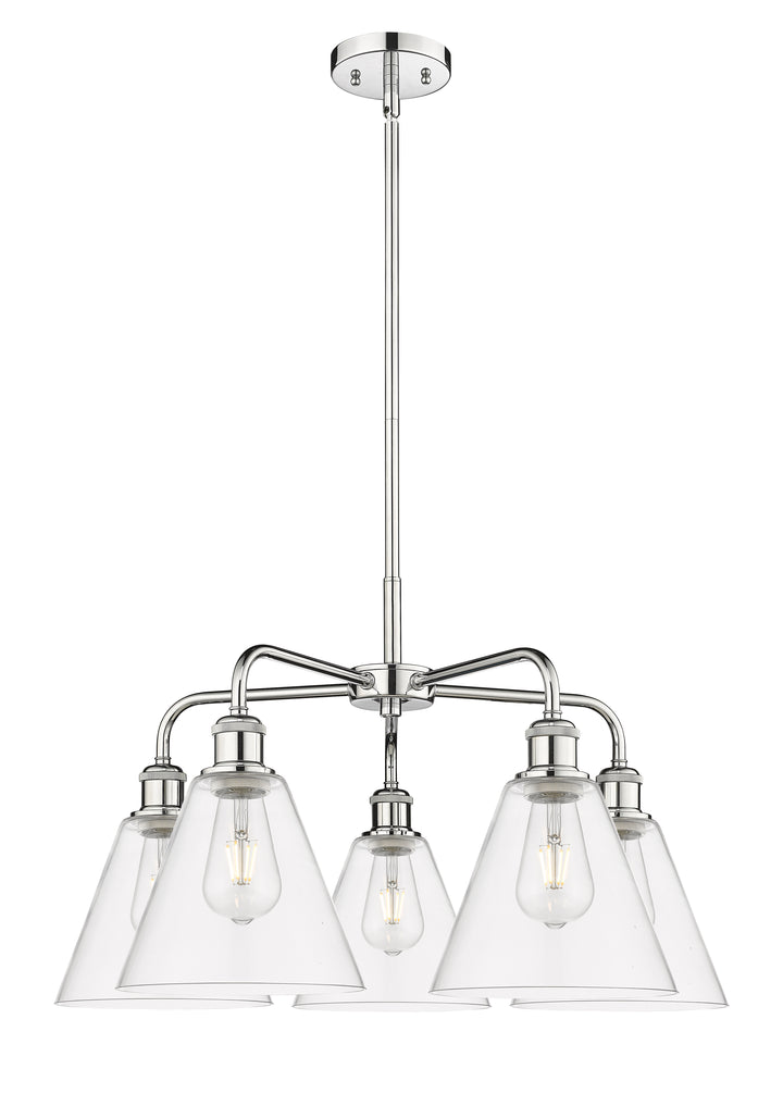 Innovations Lighting Berkshire Glass 8" Chandelier Chandeliers Innovations Lighting Polished Chrome Clear ; Glass Type: Clear 