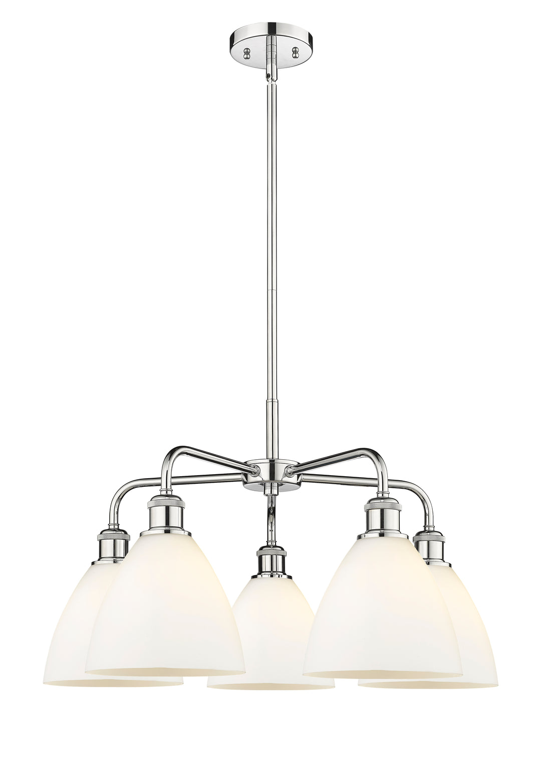 Innovations Lighting Bristol 7.5" Chandelier - Polished Chrome Chandeliers Innovations Lighting Matte White ; Glass Type: White  