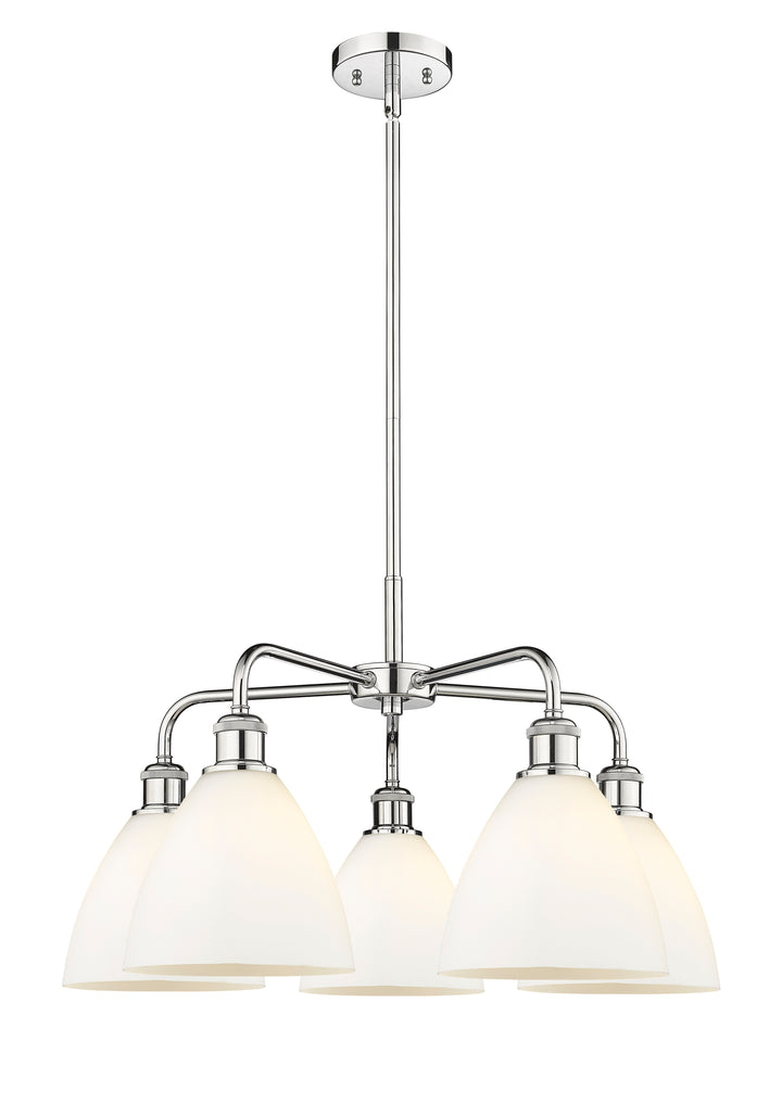 Innovations Lighting Bristol 7.5" Chandelier - Polished Chrome Chandeliers Innovations Lighting Matte White ; Glass Type: White  