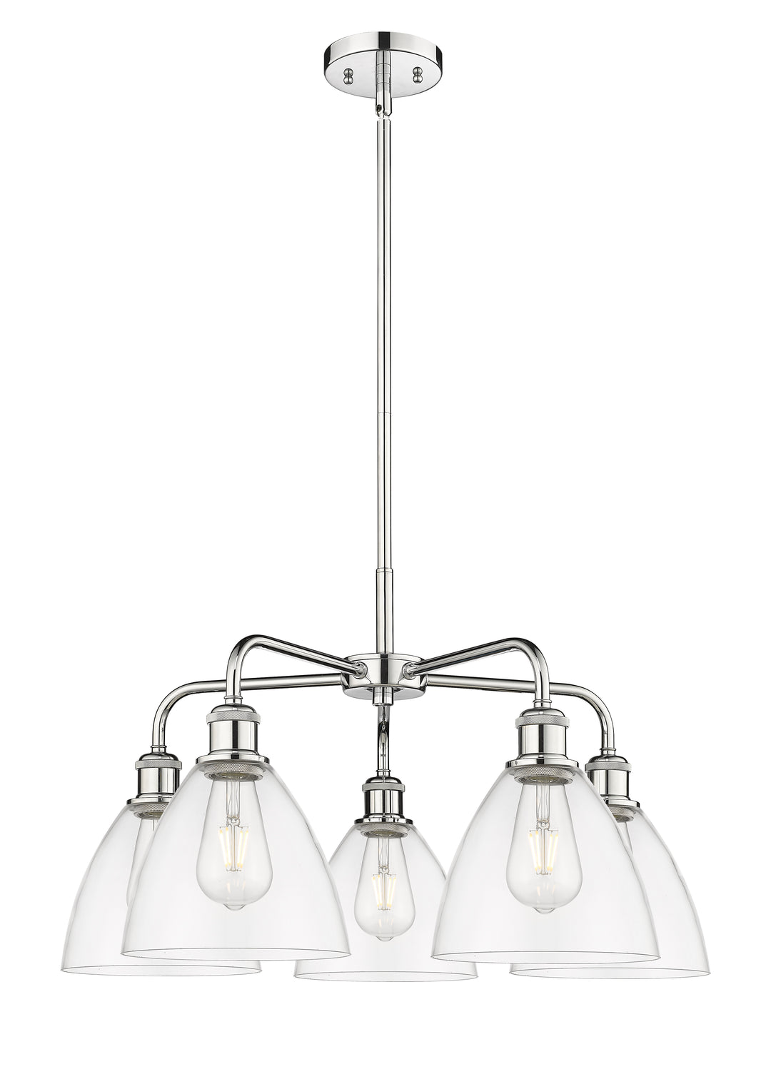 Innovations Lighting Bristol 7.5" Chandelier - Polished Chrome Chandeliers Innovations Lighting Clear ; Glass Type: Clear  