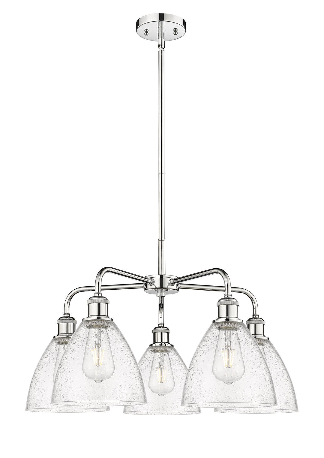 Innovations Lighting Bristol 7.5" Chandelier - Polished Chrome Chandeliers Innovations Lighting Seedy ; Glass Type: Seeded  