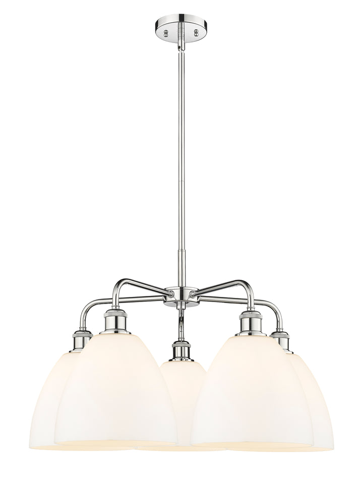 Innovations Lighting Bristol 9" Chandelier Chandeliers Innovations Lighting Polished Chrome Matte White ; Glass Type: White 