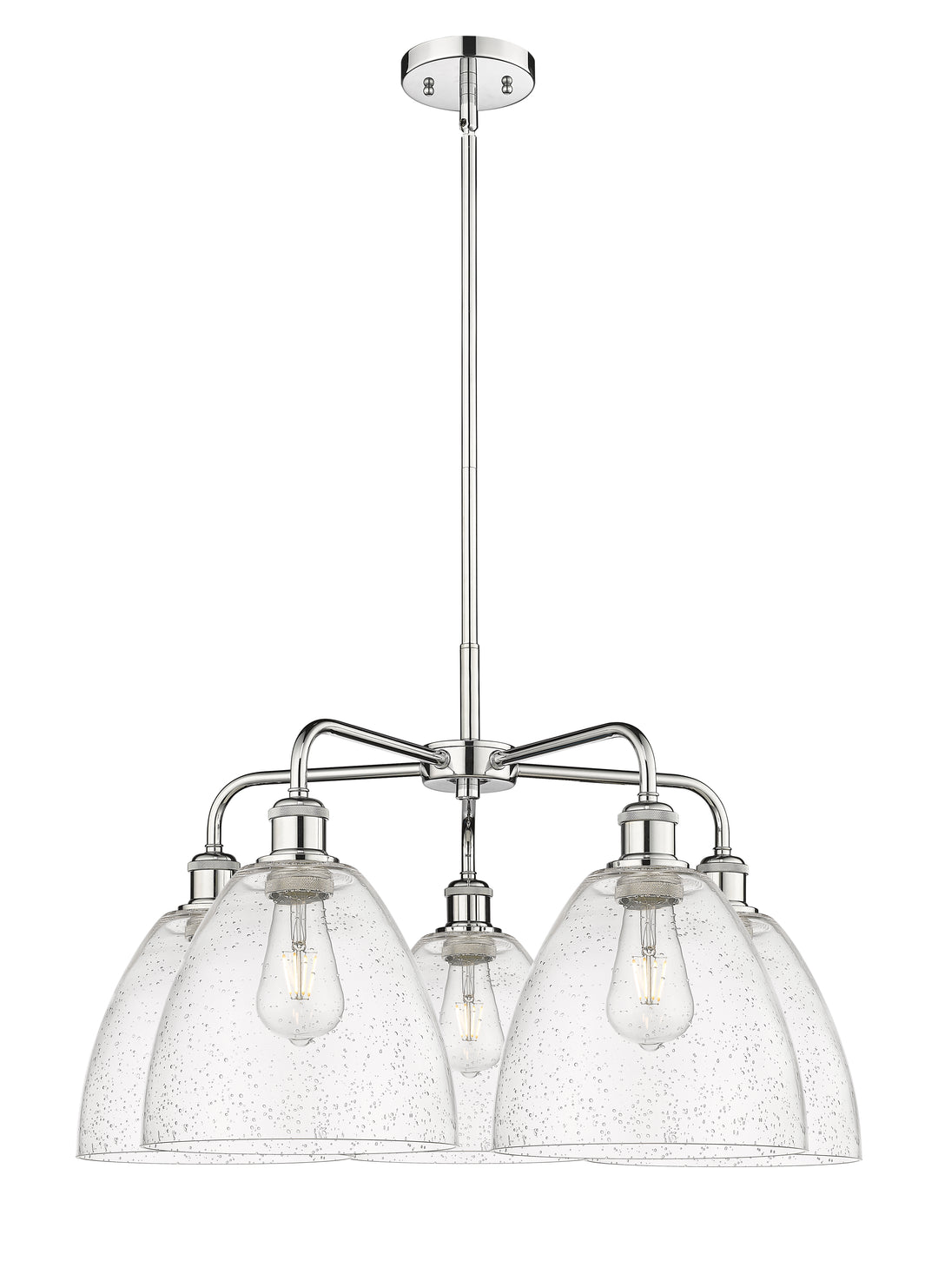 Innovations Lighting Bristol 9" Chandelier Chandeliers Innovations Lighting Polished Chrome Seedy ; Glass Type: Seeded 