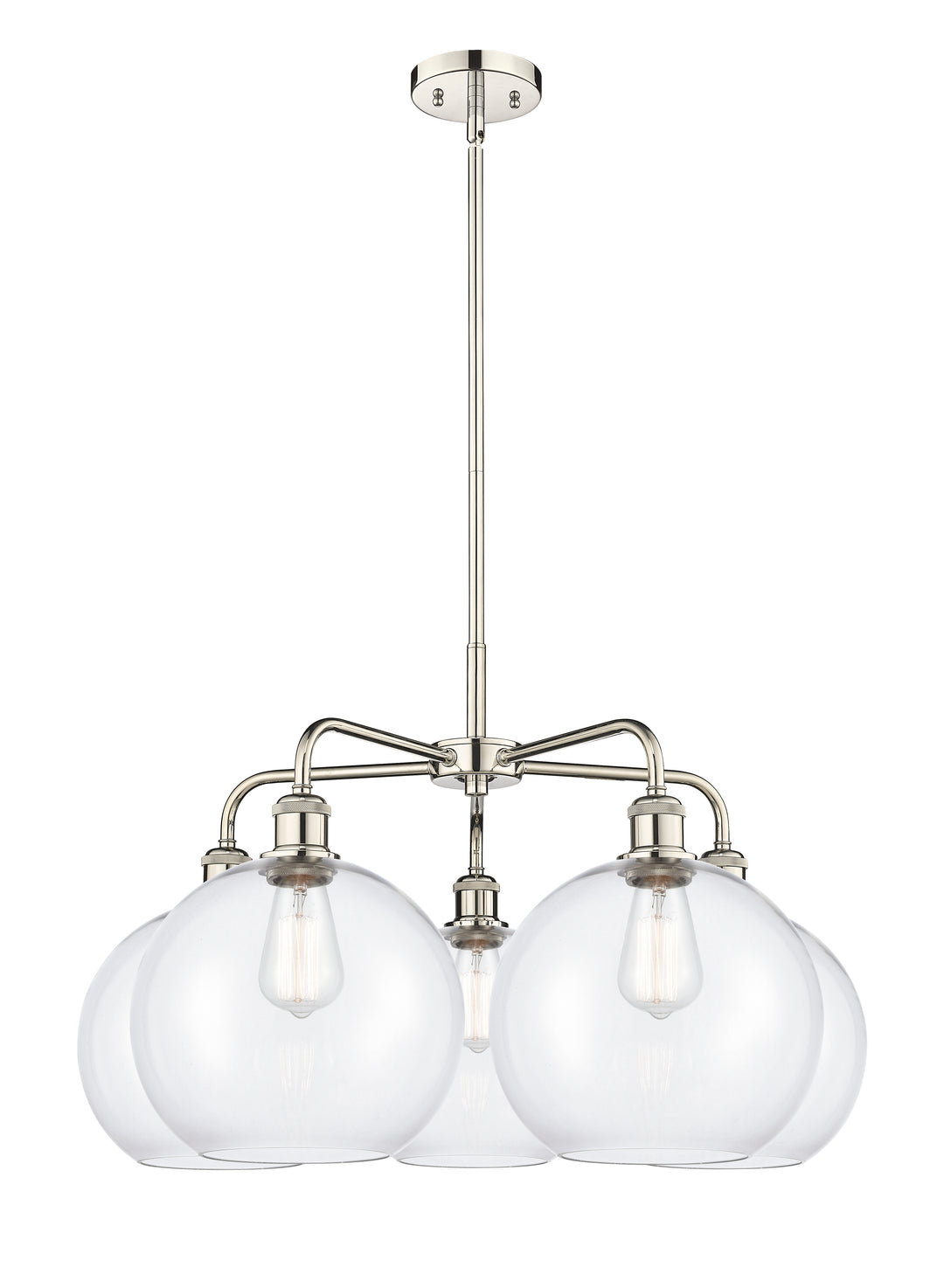 Innovations Lighting Athens 10" Chandelier Chandeliers Innovations Lighting Polished Nickel Clear ; Glass Type: Clear 