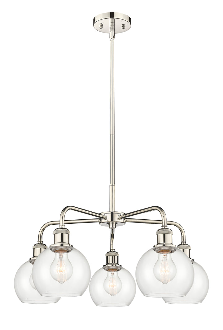 Innovations Lighting Athens 6" Chandelier Chandeliers Innovations Lighting Polished Nickel Clear ; Glass Type: Clear 