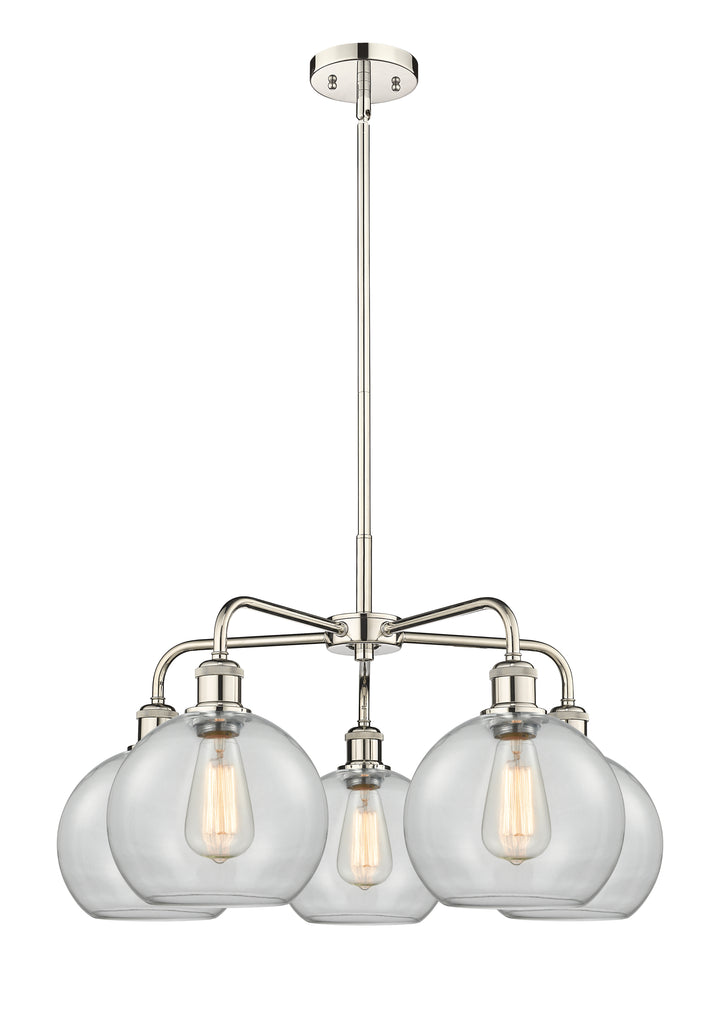 Innovations Lighting Athens 8" Chandelier Chandeliers Innovations Lighting Polished Nickel Clear ; Glass Type: Clear 