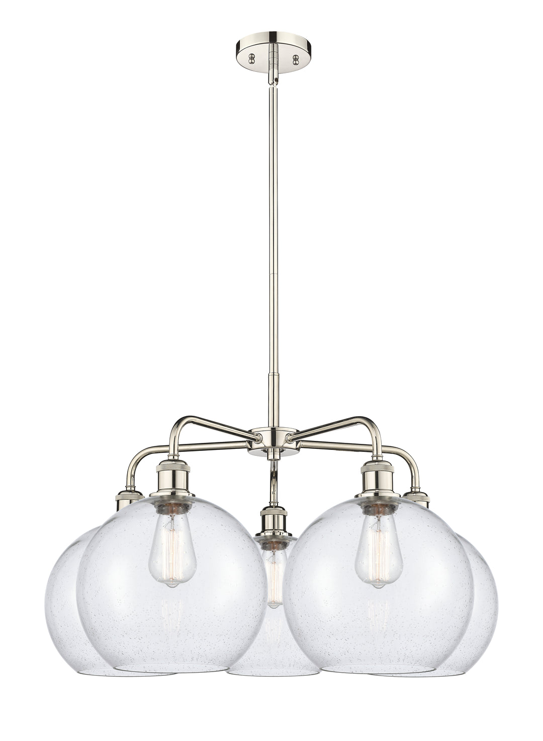 Innovations Lighting Athens 10" Chandelier Chandeliers Innovations Lighting Polished Nickel Seedy ; Glass Type: Seeded 