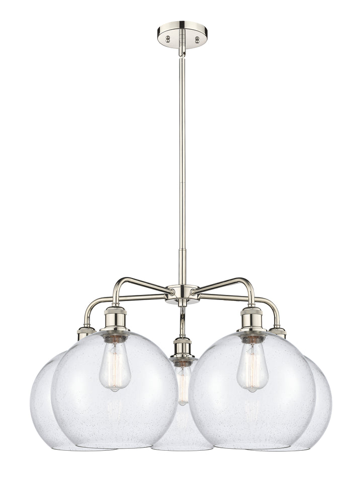 Innovations Lighting Athens 10" Chandelier Chandeliers Innovations Lighting Polished Nickel Seedy ; Glass Type: Seeded 