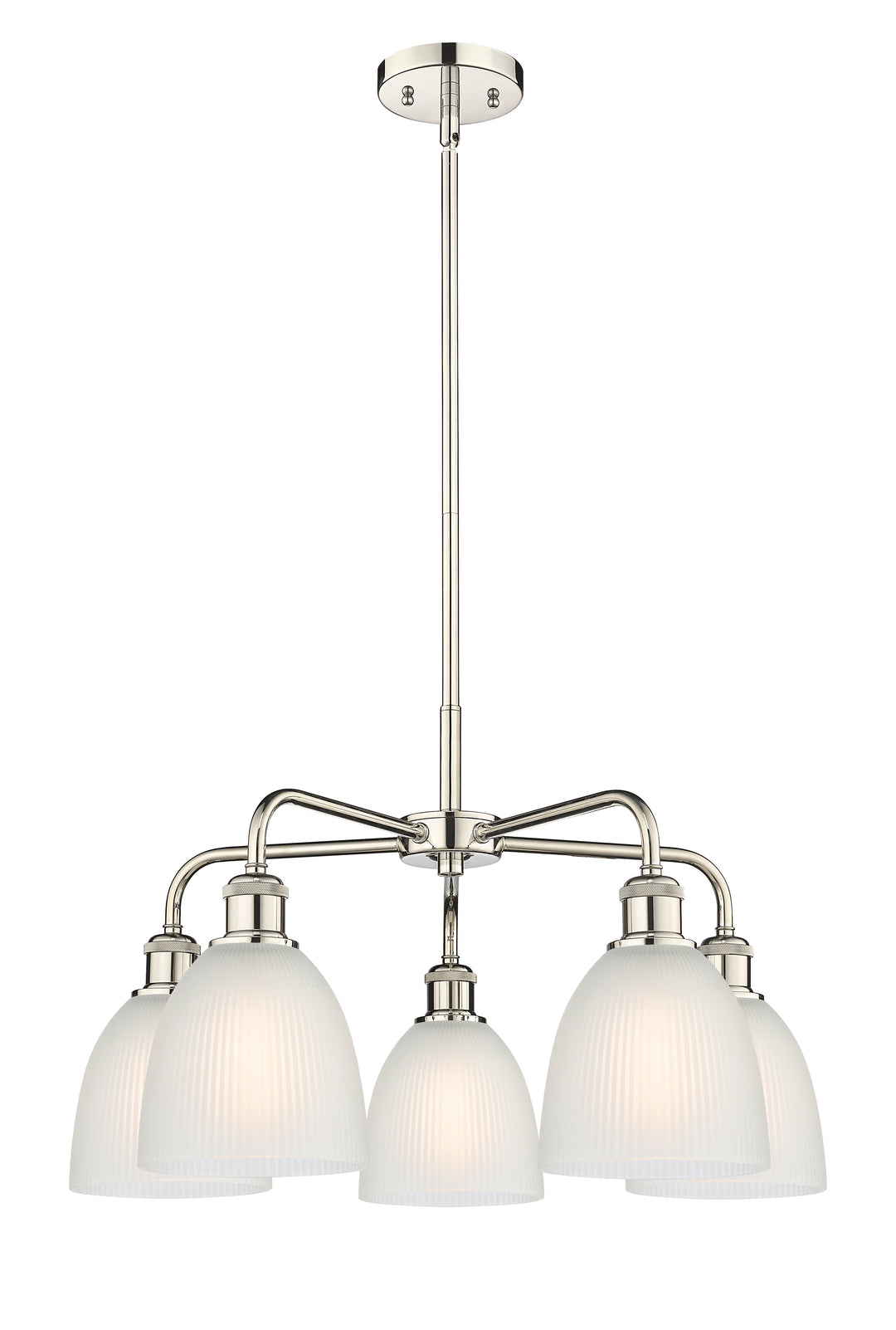 Innovations Lighting Castile 6" Chandelier - Polished Nickel Chandeliers Innovations Lighting White ; Glass Type: White  