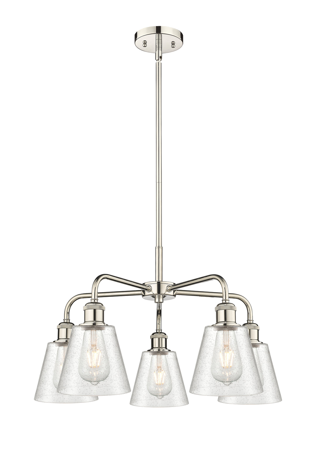 Innovations Lighting Caton 6" Chandelier - Polished Nickel Chandeliers Innovations Lighting Frosted ; Glass Type: Frosted  