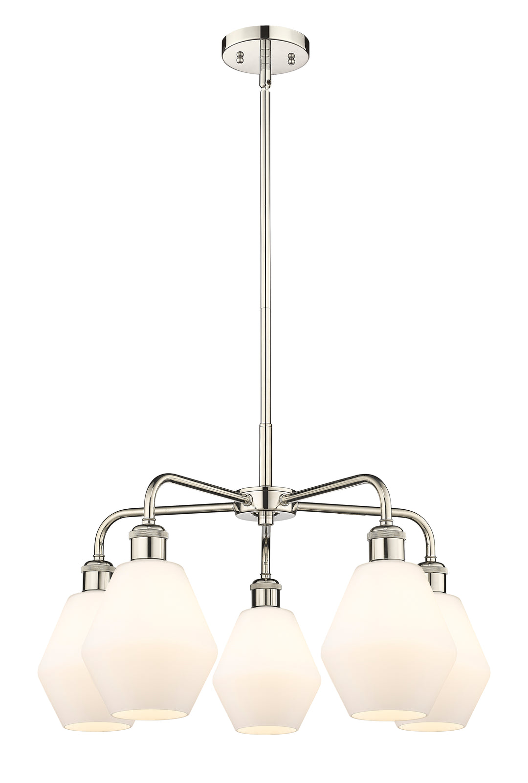 Innovations Lighting Cindyrella 6" Chandelier - Polished Nickel Chandeliers Innovations Lighting Cased Matte White ; Glass Type: White  