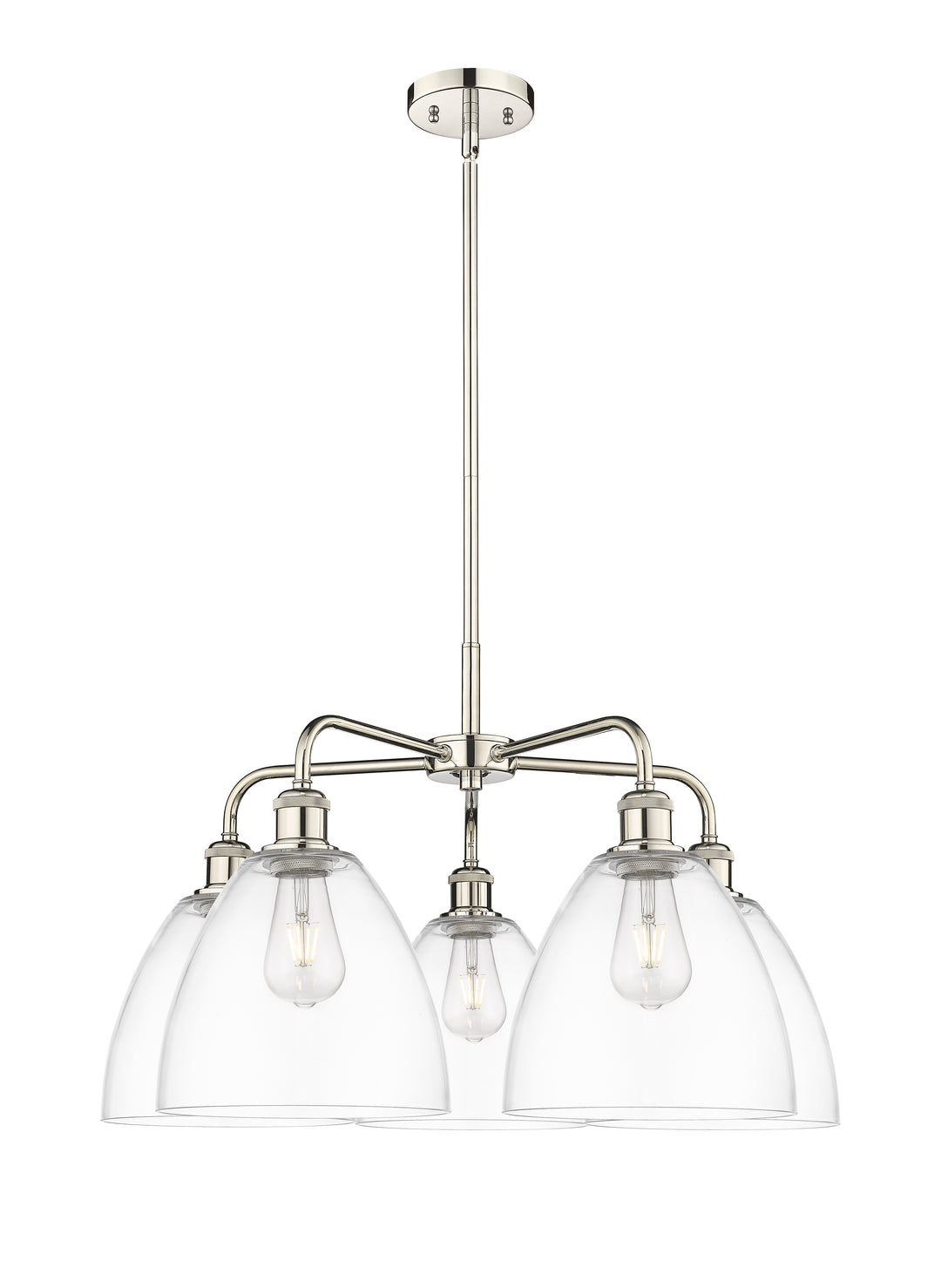 Innovations Lighting Bristol 9" Chandelier Chandeliers Innovations Lighting Polished Nickel Clear ; Glass Type: Clear 