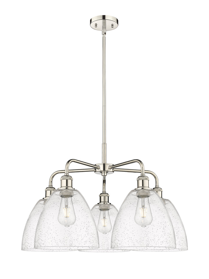 Innovations Lighting Bristol 9" Chandelier Chandeliers Innovations Lighting Polished Nickel Seedy ; Glass Type: Seeded 