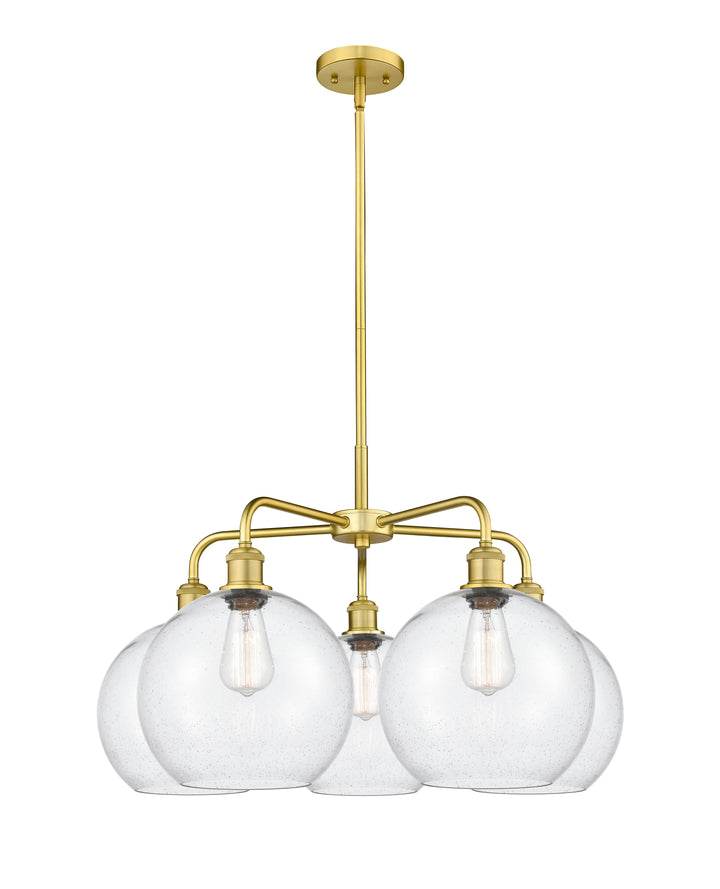 Innovations Lighting Athens 10" Chandelier Chandeliers Innovations Lighting Satin Gold Seedy ; Glass Type: Seeded 