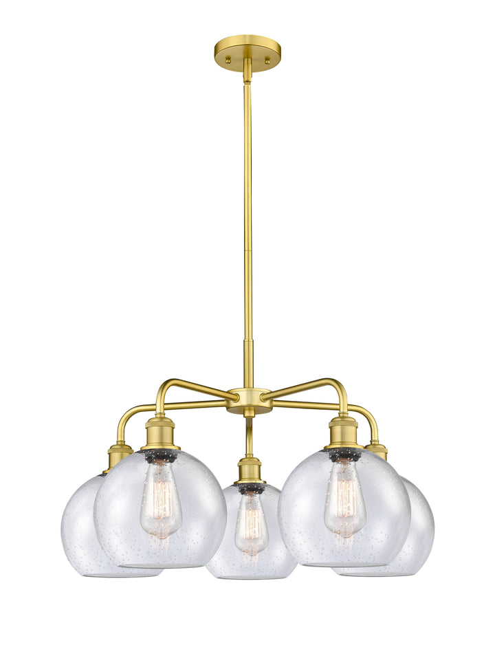 Innovations Lighting Athens 8" Chandelier Chandeliers Innovations Lighting Satin Gold Seedy ; Glass Type: Seeded 