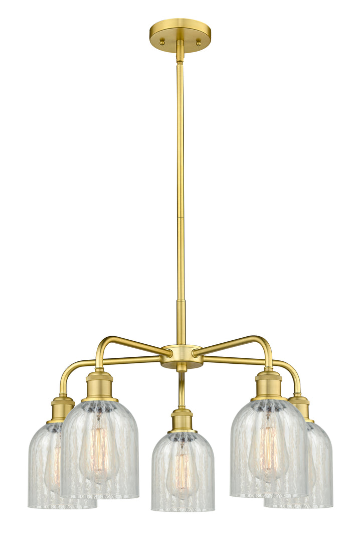 Innovations Lighting Caledonia 5" Chandelier Chandeliers Innovations Lighting Satin Gold Mouchette ; Glass Type: Colorful 