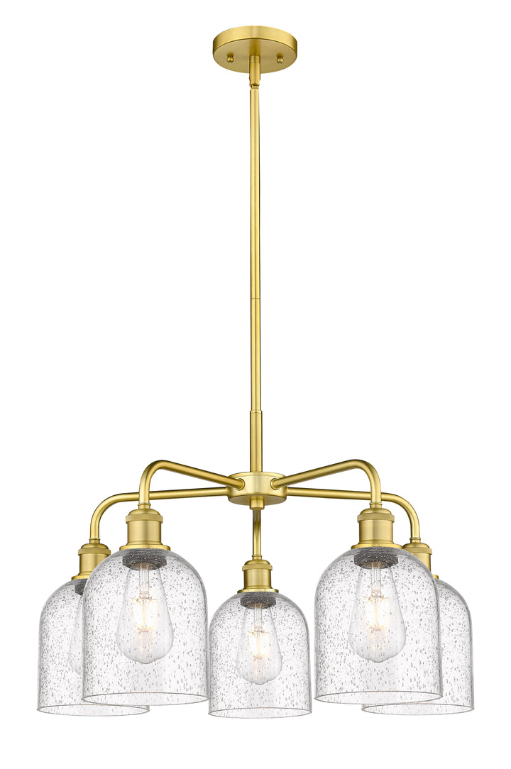 Innovations Lighting Bella 6" Chandelier Chandeliers Innovations Lighting Satin Gold Seedy ; Glass Type: Transparent 