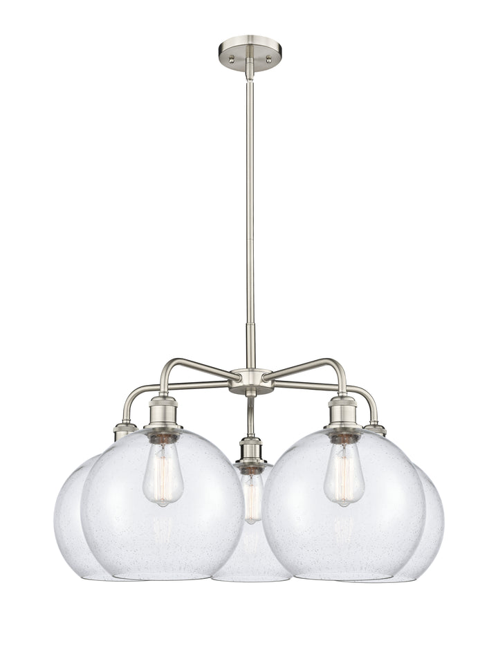 Innovations Lighting Athens 10" Chandelier Chandeliers Innovations Lighting Satin Nickel Seedy ; Glass Type: Seeded 