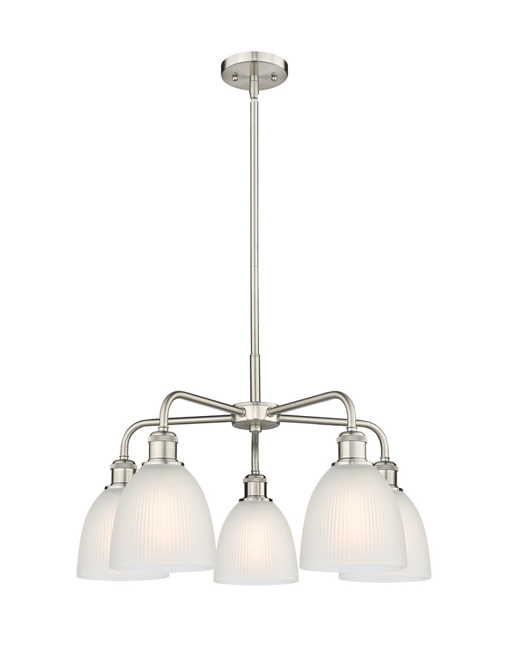 Innovations Lighting Castile 6" Chandelier - Satin Nickel Chandeliers Innovations Lighting White ; Glass Type: White  