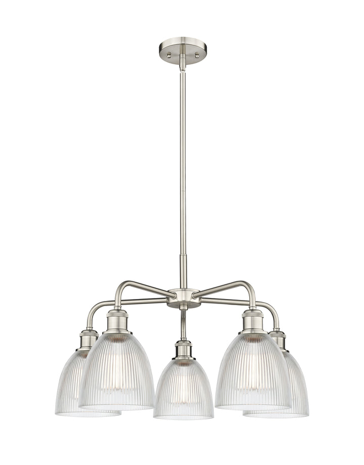 Innovations Lighting Castile 6" Chandelier - Satin Nickel Chandeliers Innovations Lighting Clear ; Glass Type: Transparent  