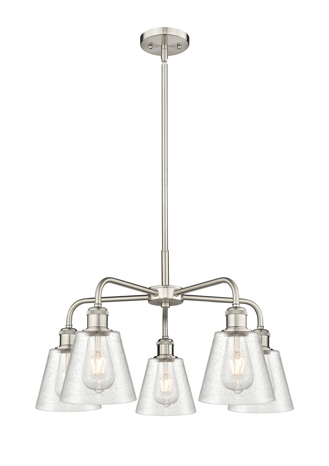 Innovations Lighting Caton 6" Chandelier - Satin Nickel Chandeliers Innovations Lighting Frosted ; Glass Type: Frosted  