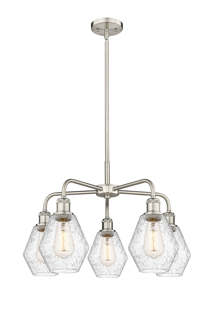 Innovations Lighting Cindyrella 6" Chandelier - Satin Nickel Chandeliers Innovations Lighting Seedy ; Glass Type: Seeded  