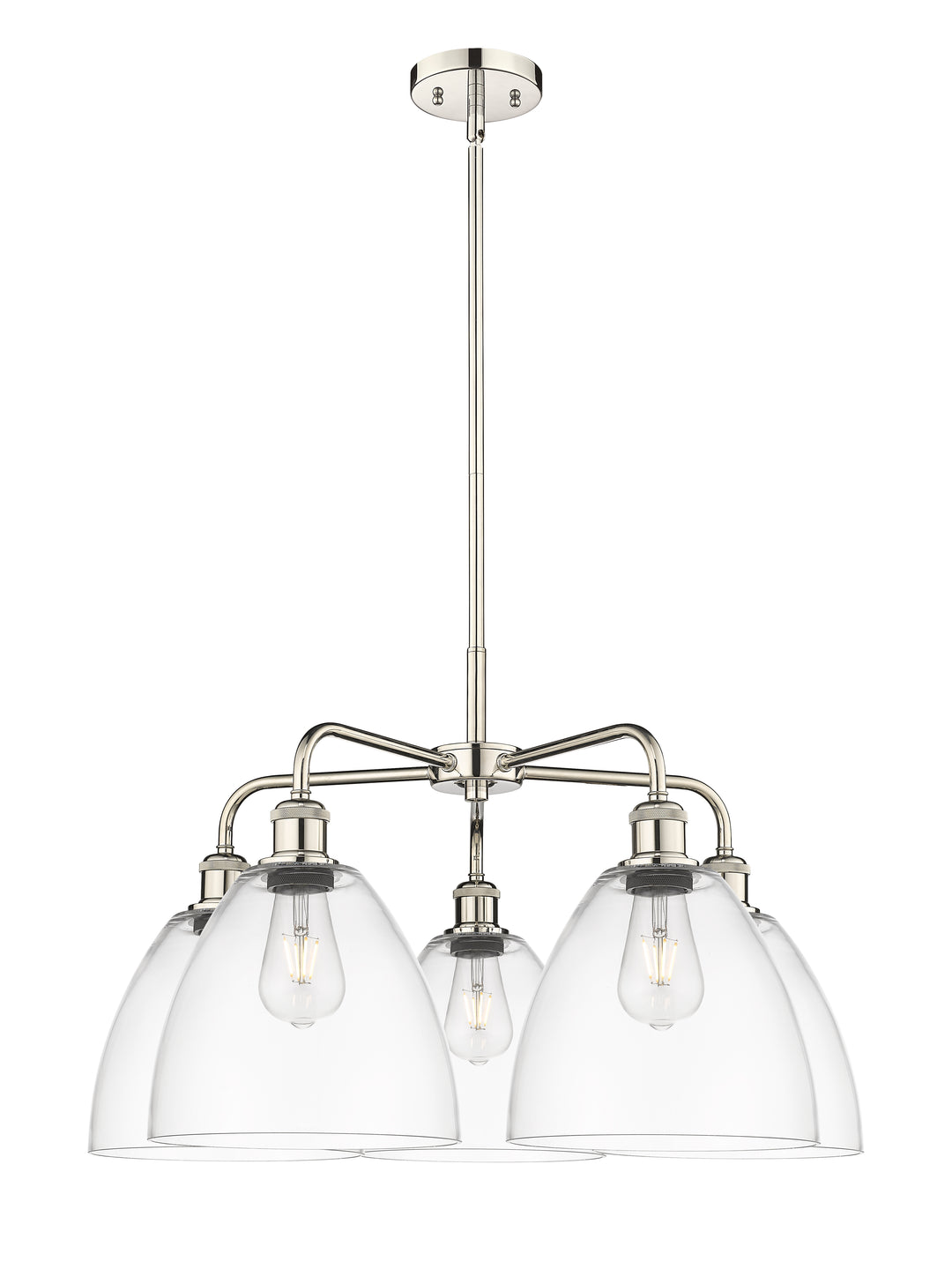 Innovations Lighting Bristol 9" Chandelier Chandeliers Innovations Lighting Satin Nickel Clear ; Glass Type: Clear 