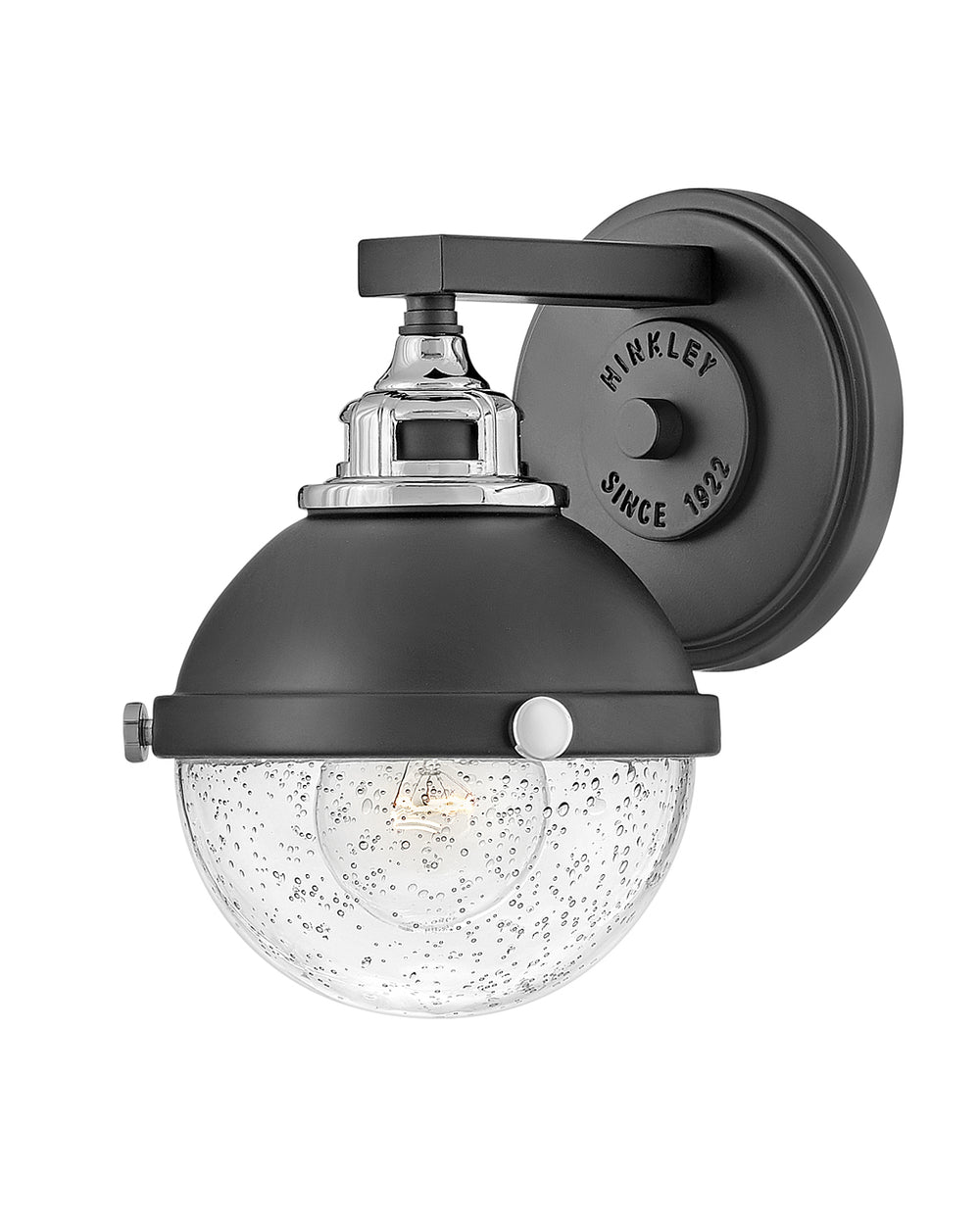 Hinkley Fletcher Bath Bar Vanity Lights Hinkley Black with Chrome accents 7.75x6.25x8.5 