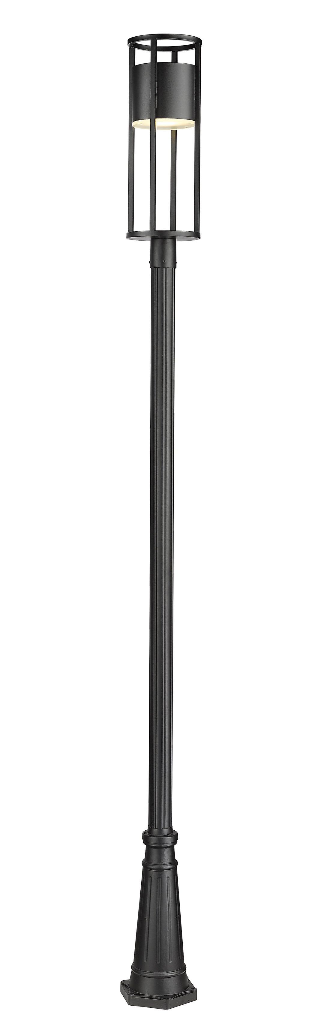 Z-Lite Luca 517PHB-519P-BK-LED 1 Light Outdoor Post Mounted Fixture