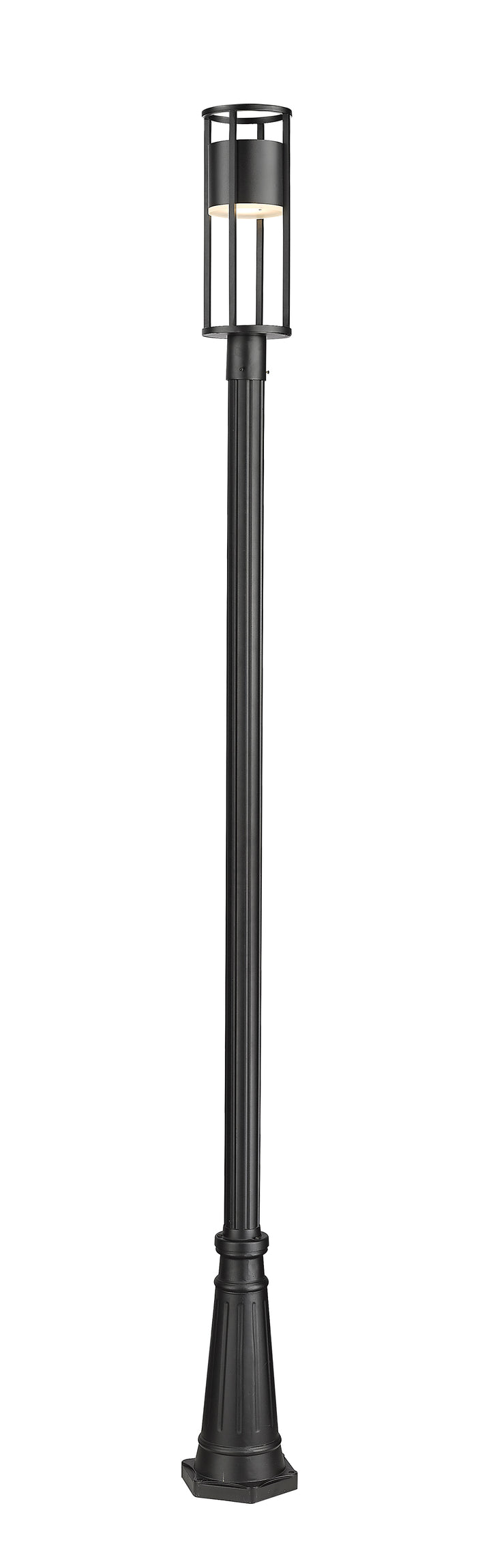 Z-Lite Luca 517PHM-519P-BK-LED 1 Light Outdoor Post Mounted Fixture