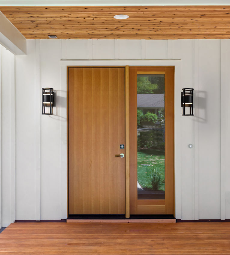 Z-Lite Luca Outdoor Wall Light installed on a home exterior