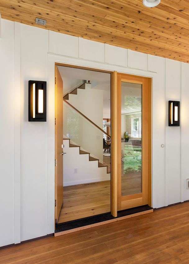 Z-Lite Keaton Outdoor Wall Light installed on a home exterior